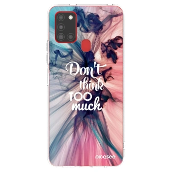 Picasee silikonový průhledný obal pro Samsung Galaxy A21s - Nemysli tolik