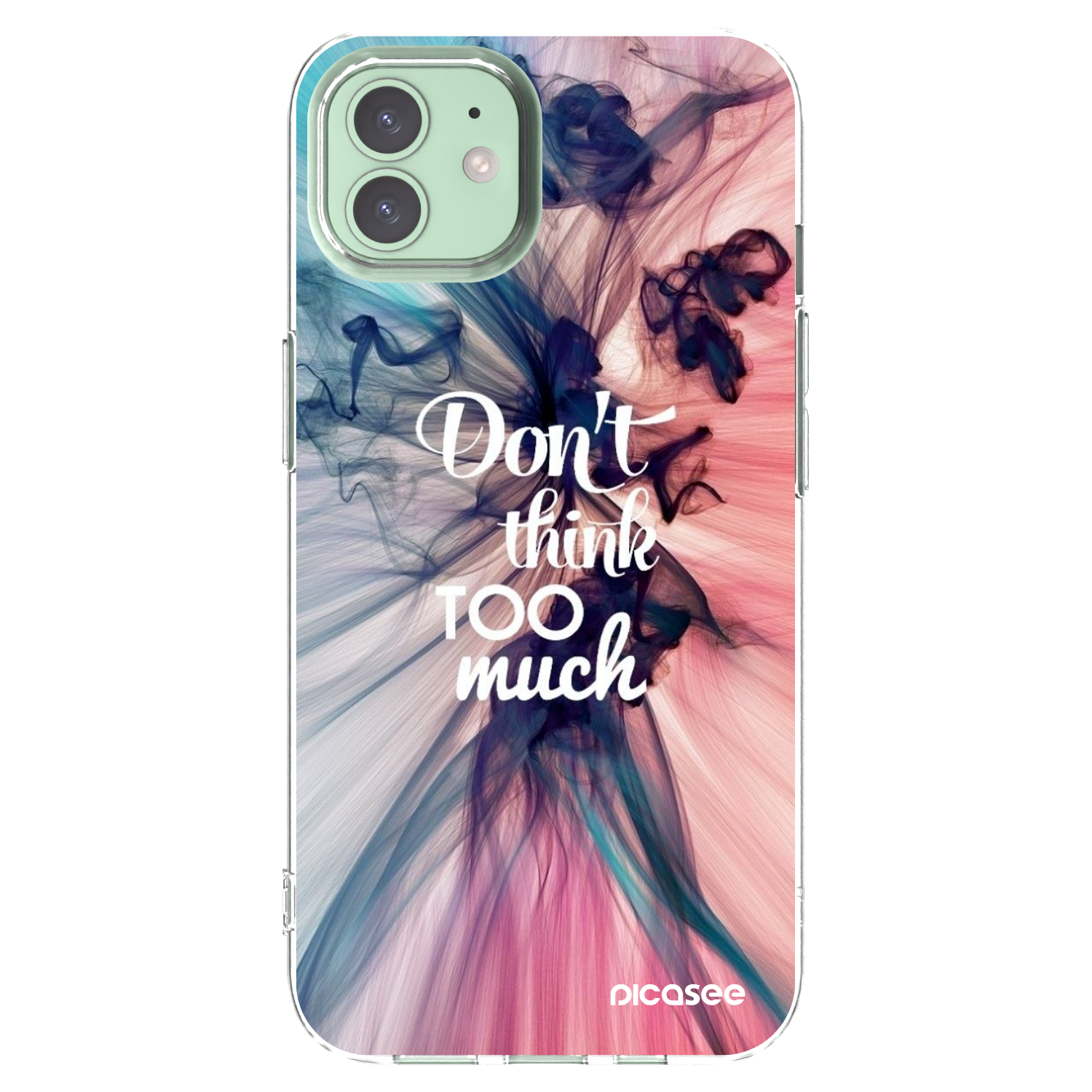 Picasee silikonový průhledný obal pro Apple iPhone 12 - Nemysli tolik