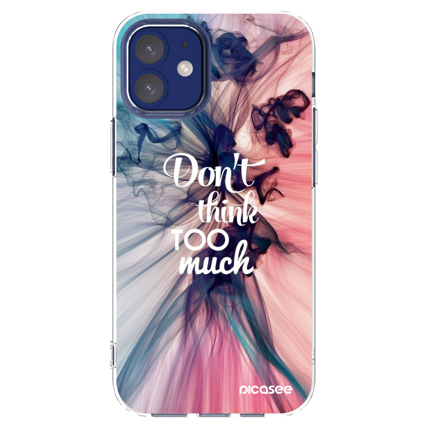 Picasee silikonový průhledný obal pro Apple iPhone 12 mini - Nemysli tolik