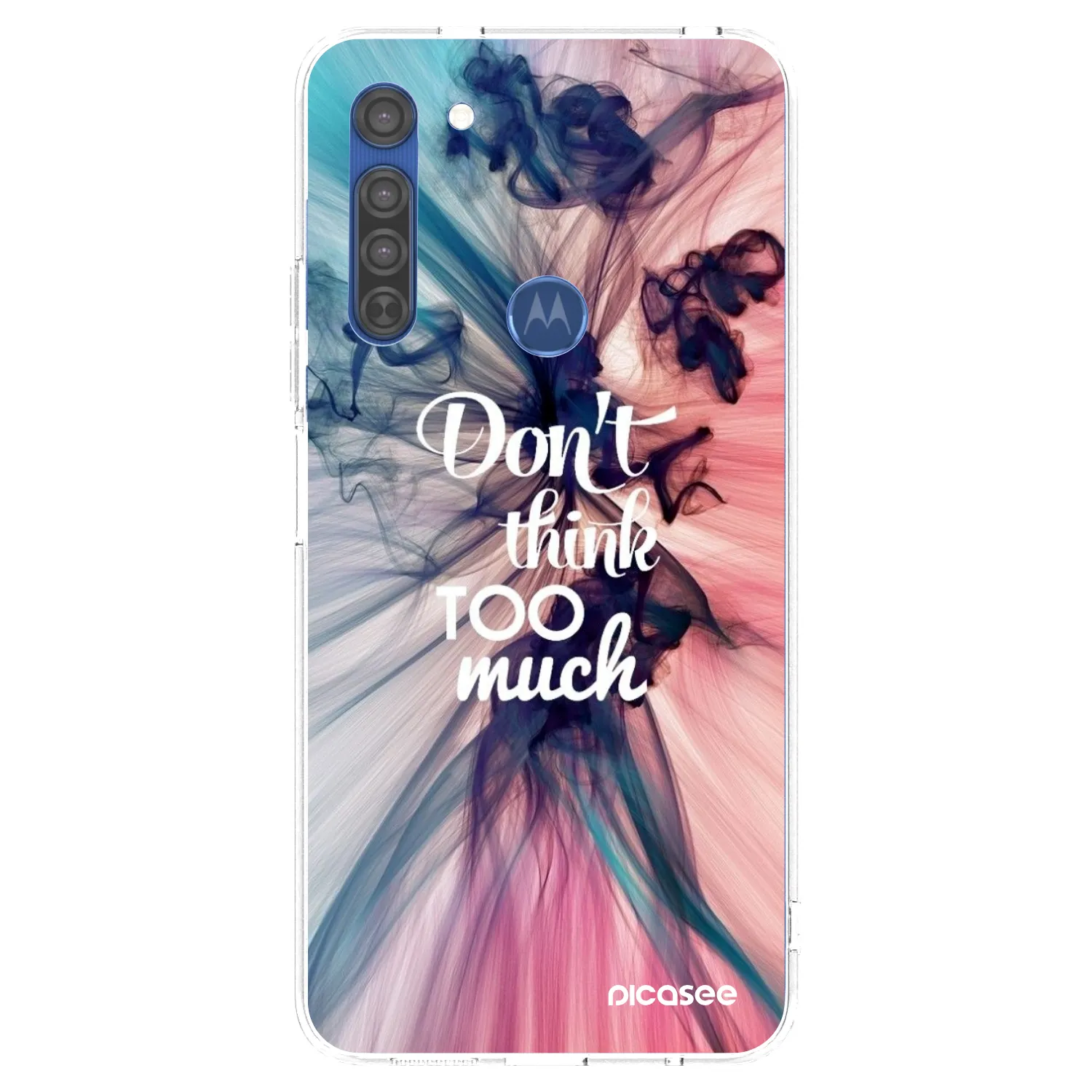 Picasee silikonový průhledný obal pro Motorola Moto G8 - Nemysli tolik