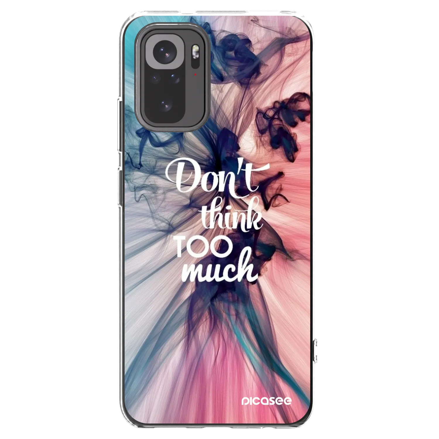 Picasee silikonový průhledný obal pro Xiaomi Redmi Note 10S - Nemysli tolik