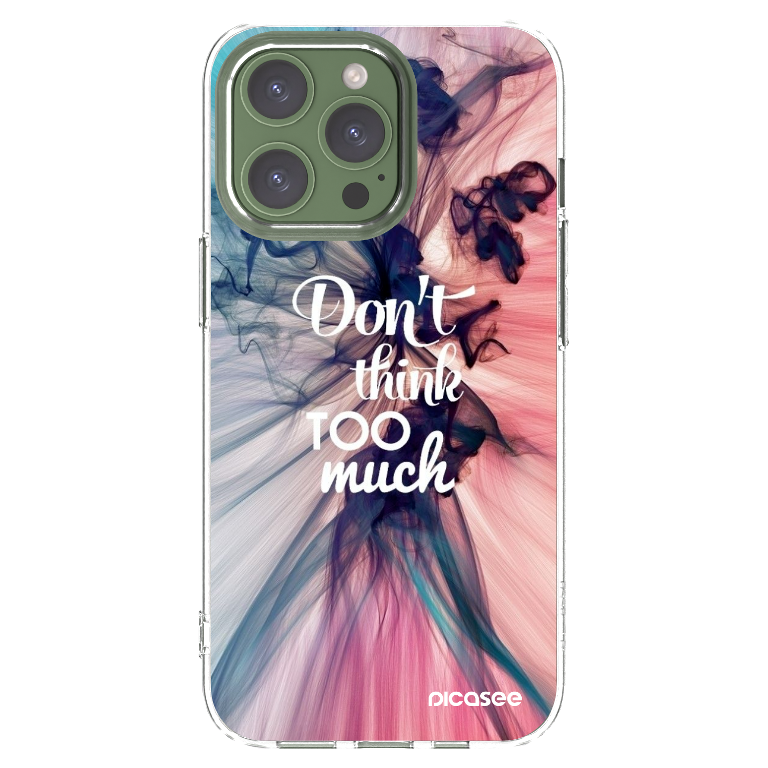 Picasee silikonový průhledný obal pro Apple iPhone 13 Pro - Nemysli tolik