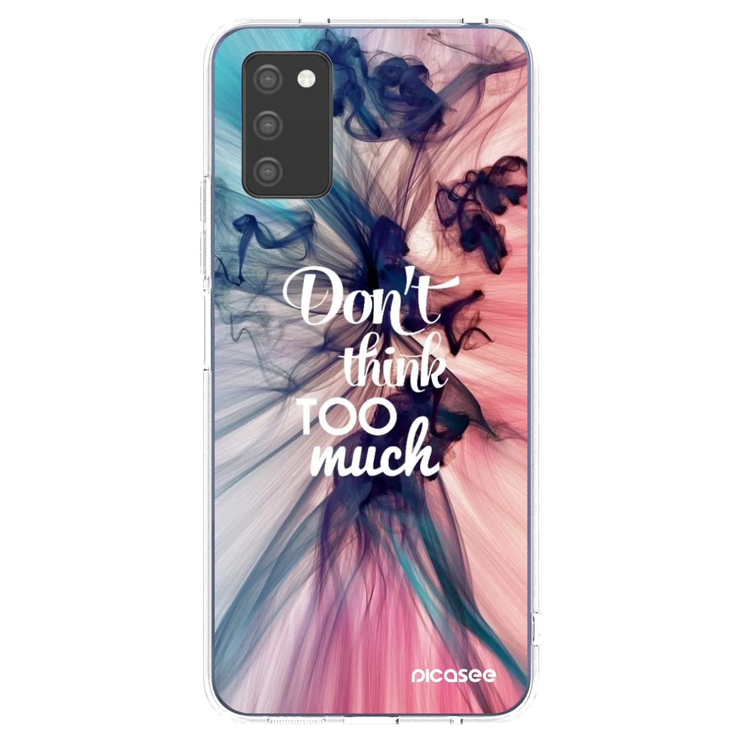 Picasee silikonový průhledný obal pro Samsung Galaxy A02s A025G - Nemysli tolik