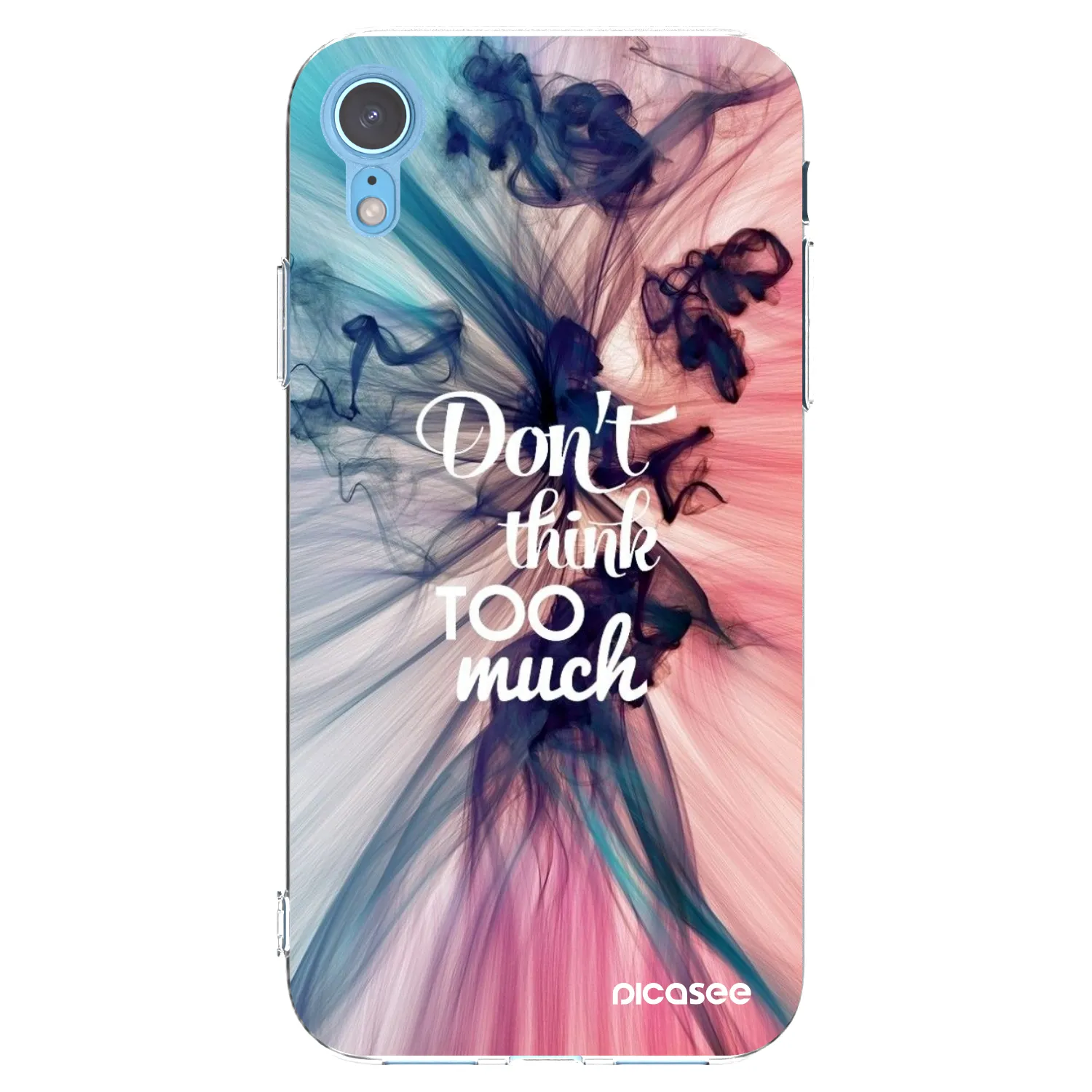Picasee silikonový průhledný obal pro Apple iPhone XR - Nemysli tolik