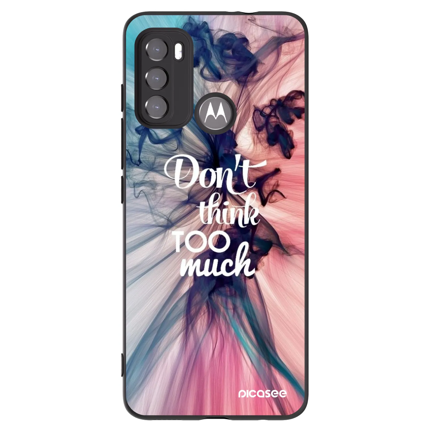 Picasee silikonový černý obal pro Motorola Moto G60 - Nemysli tolik