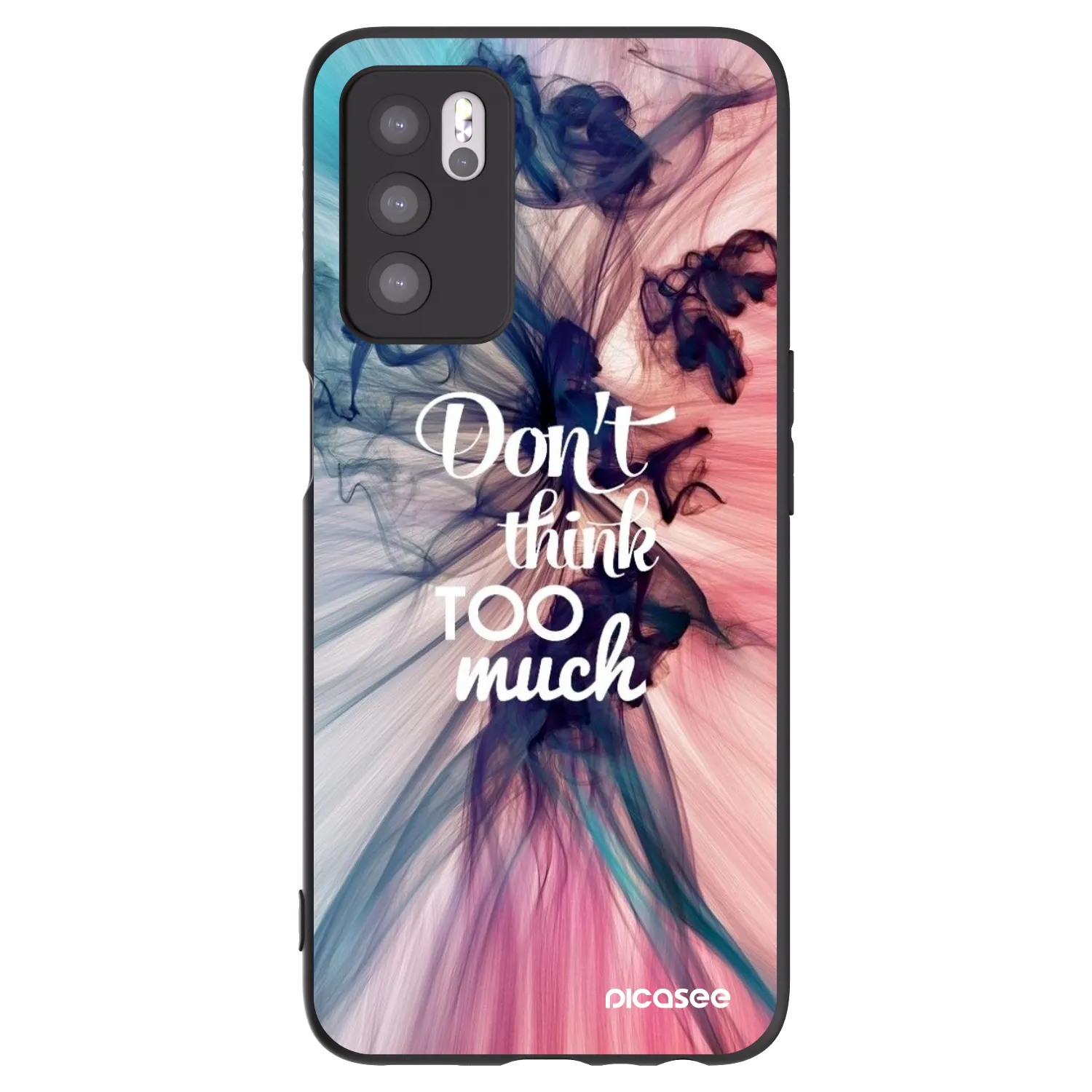 Picasee silikonový černý obal pro OPPO A16s - Nemysli tolik