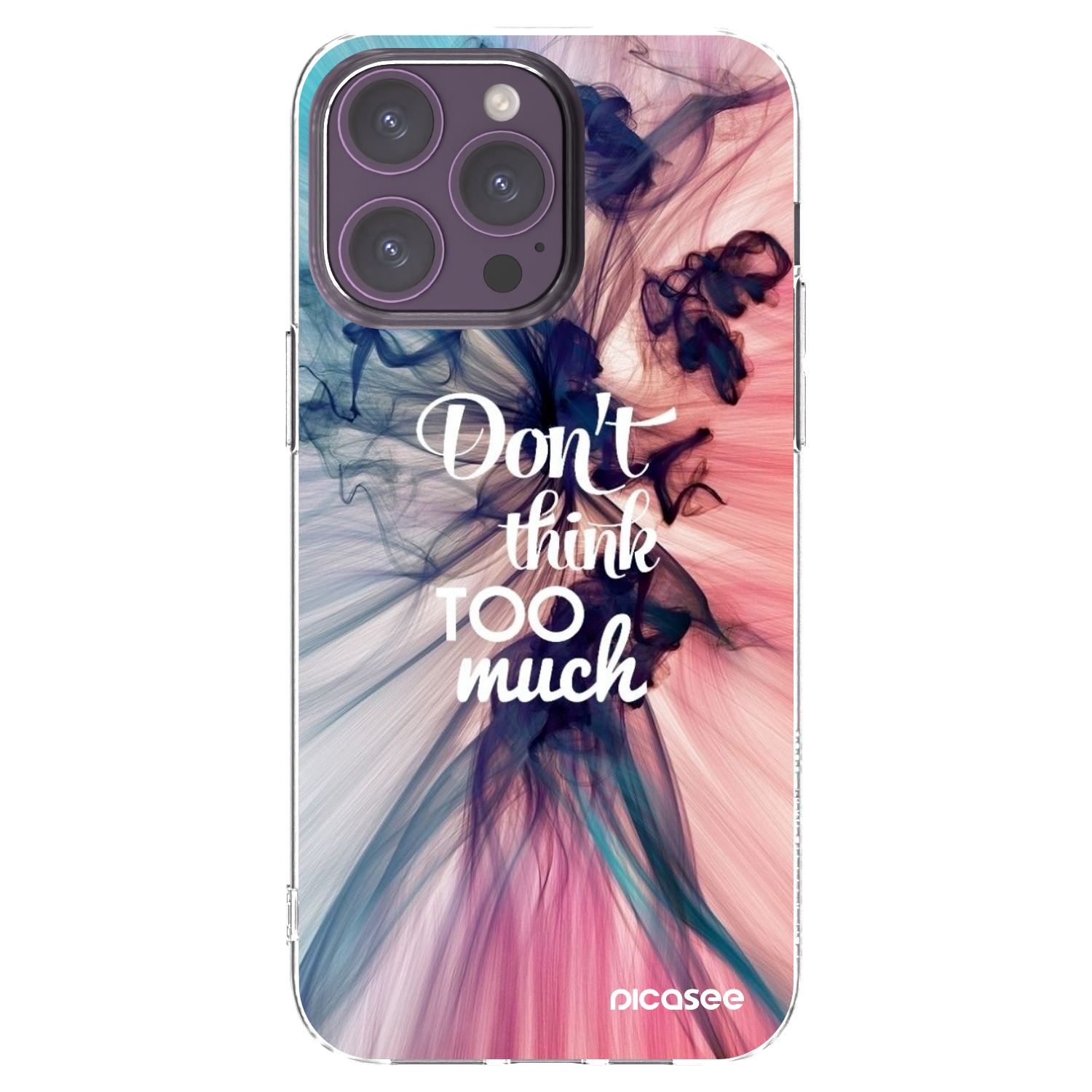 Picasee silikonový průhledný obal pro Apple iPhone 14 Pro Max - Nemysli tolik