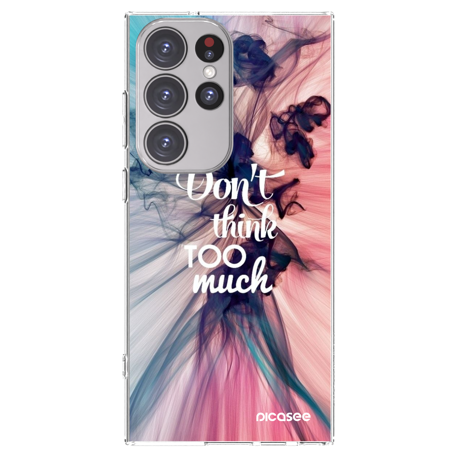Picasee silikonový průhledný obal pro Samsung Galaxy S23 Ultra 5G - Nemysli tolik