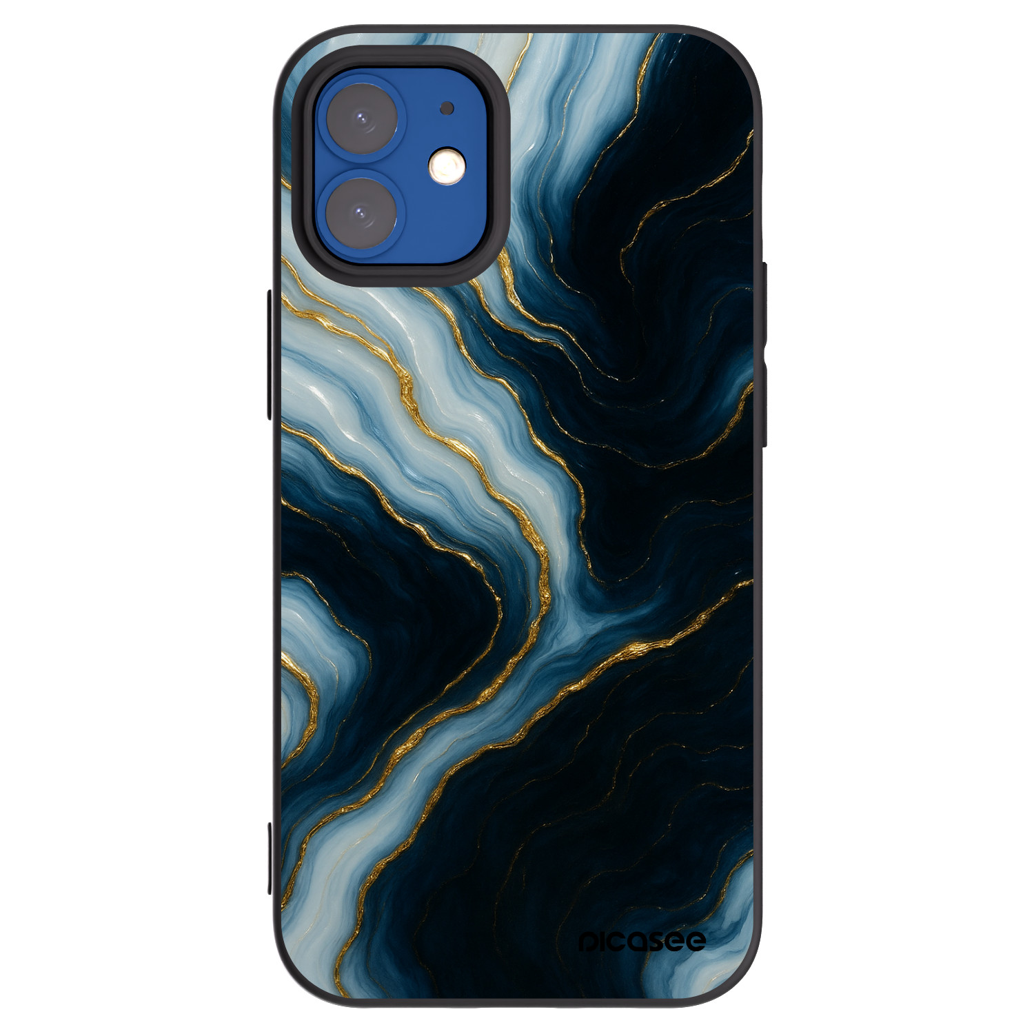 Picasee silikonový černý obal pro Apple iPhone 12 mini - Luna