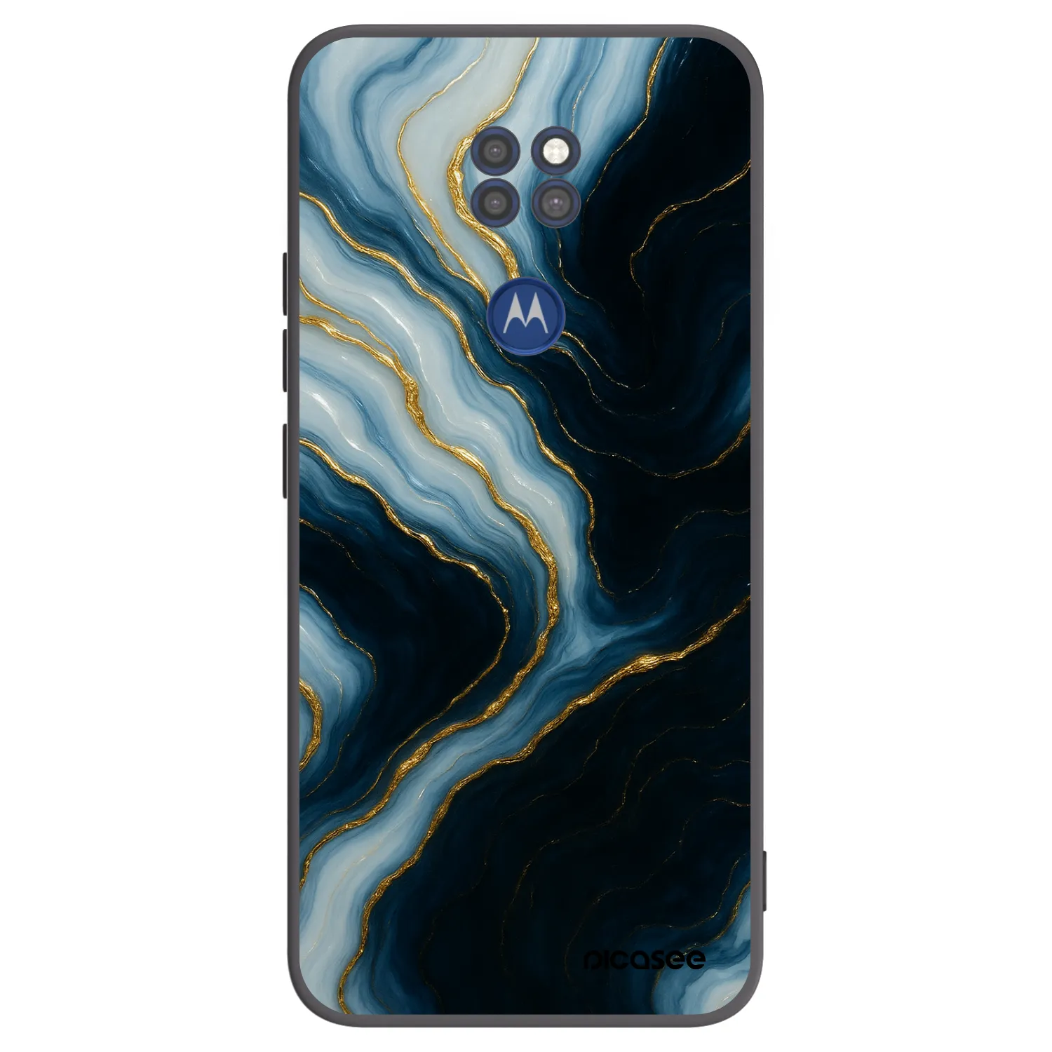Picasee silikonový černý obal pro Motorola Moto G9 Play - Luna
