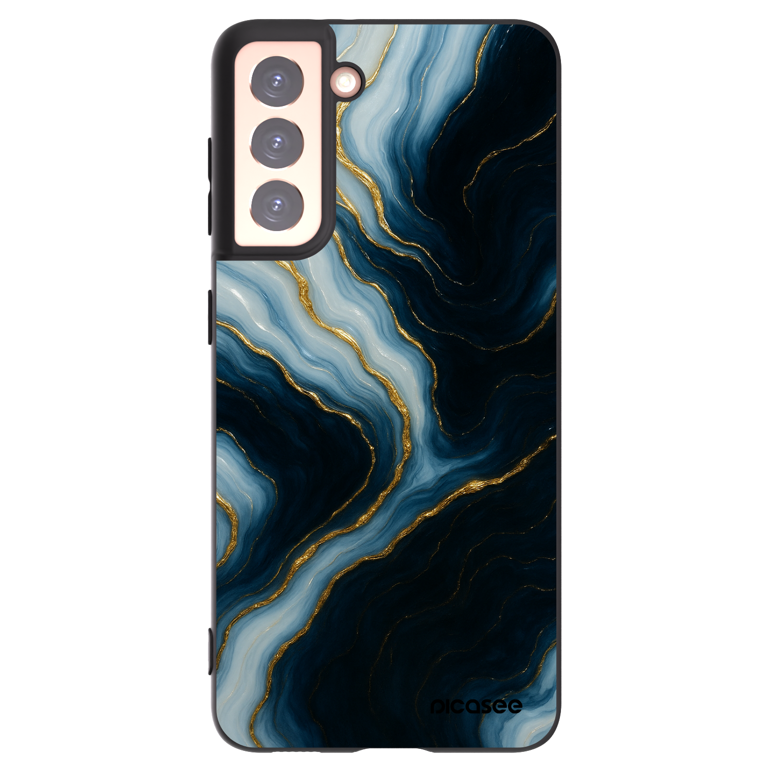 Picasee silikonový černý obal pro Samsung Galaxy S21 5G G991B - Luna
