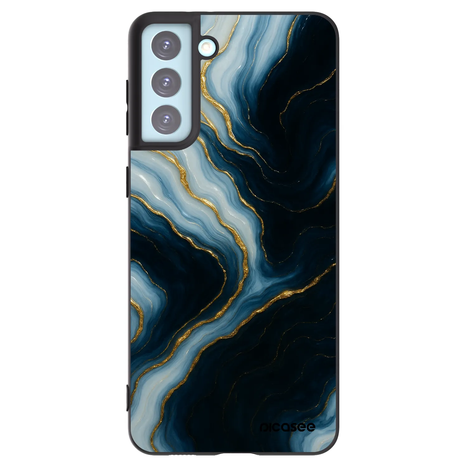 Picasee silikonový černý obal pro Samsung Galaxy S21+ 5G G996F - Luna