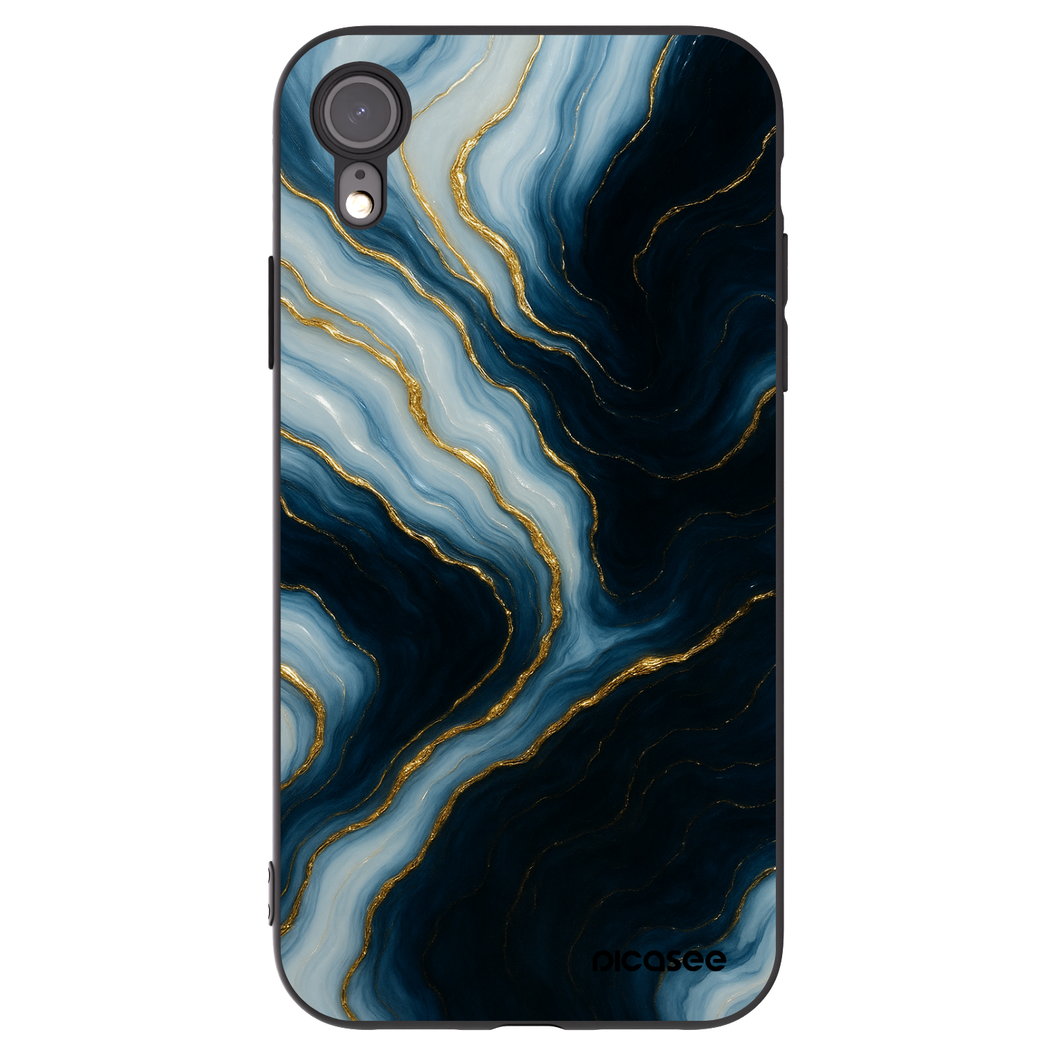 Picasee silikonový černý obal pro Apple iPhone XR - Luna