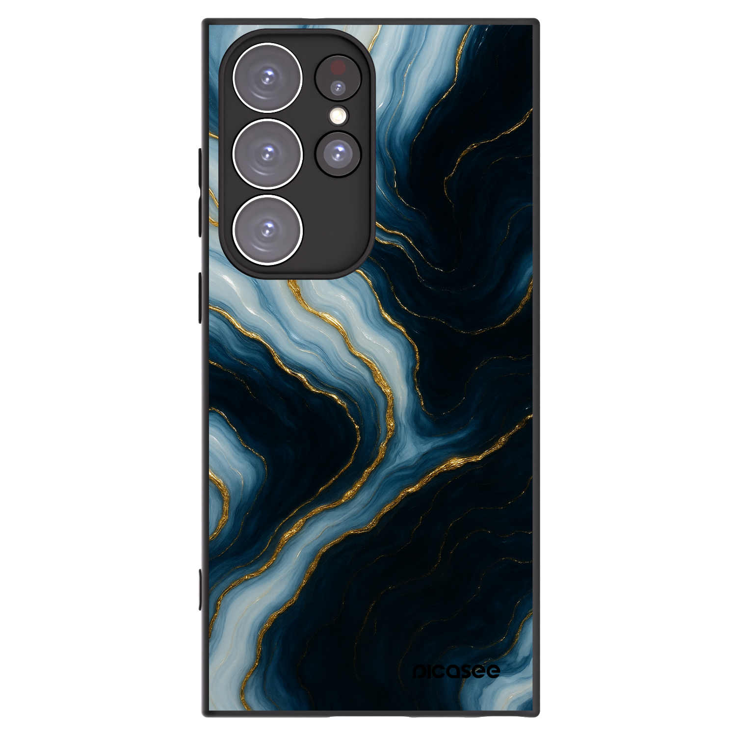 Picasee silikonový černý obal pro Samsung Galaxy S23 Ultra 5G - Luna