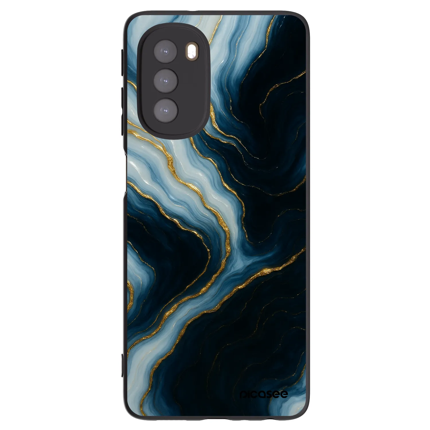 Picasee silikonový černý obal pro Motorola Moto G51 - Luna