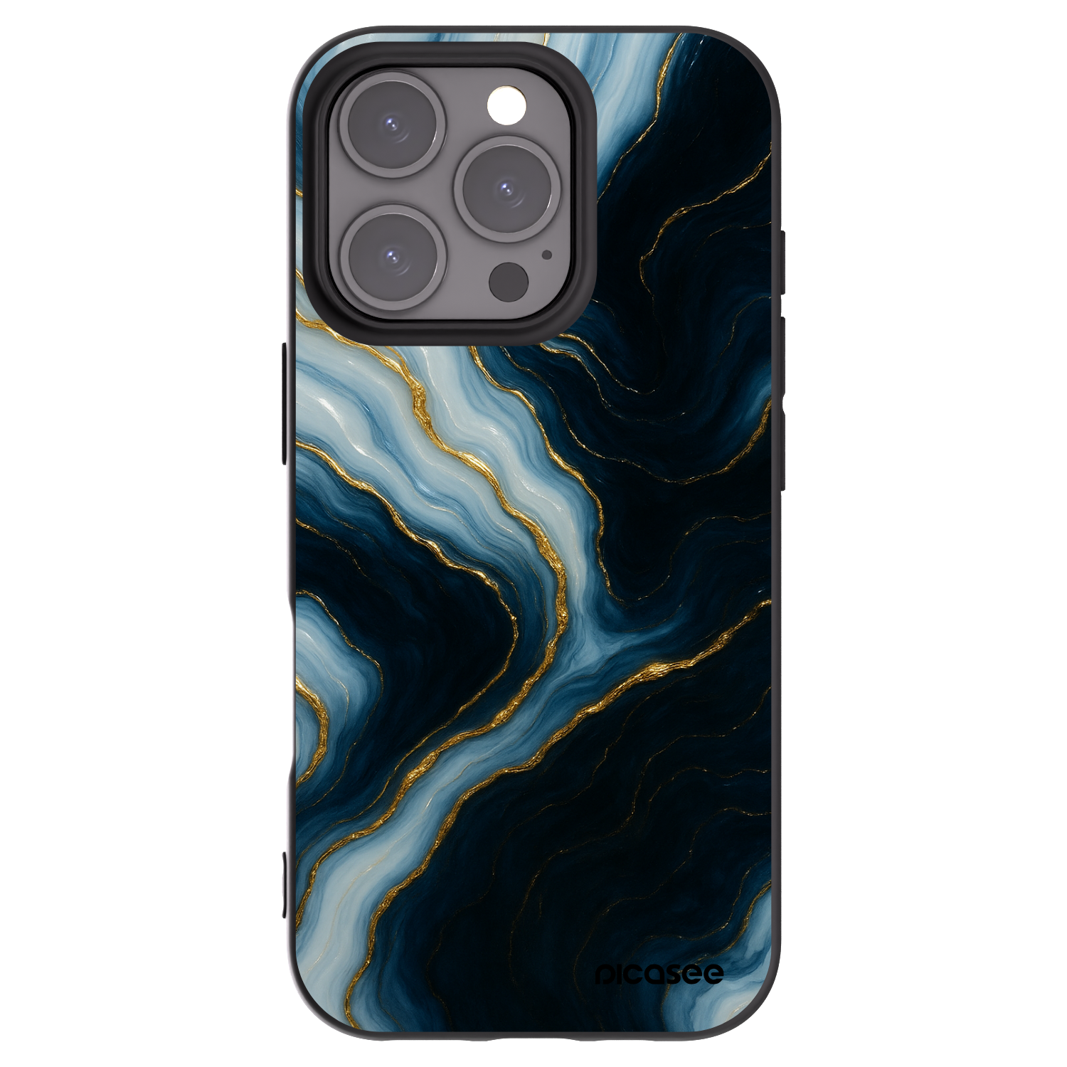 Picasee silikonový černý obal pro Apple iPhone 16 Pro - Luna