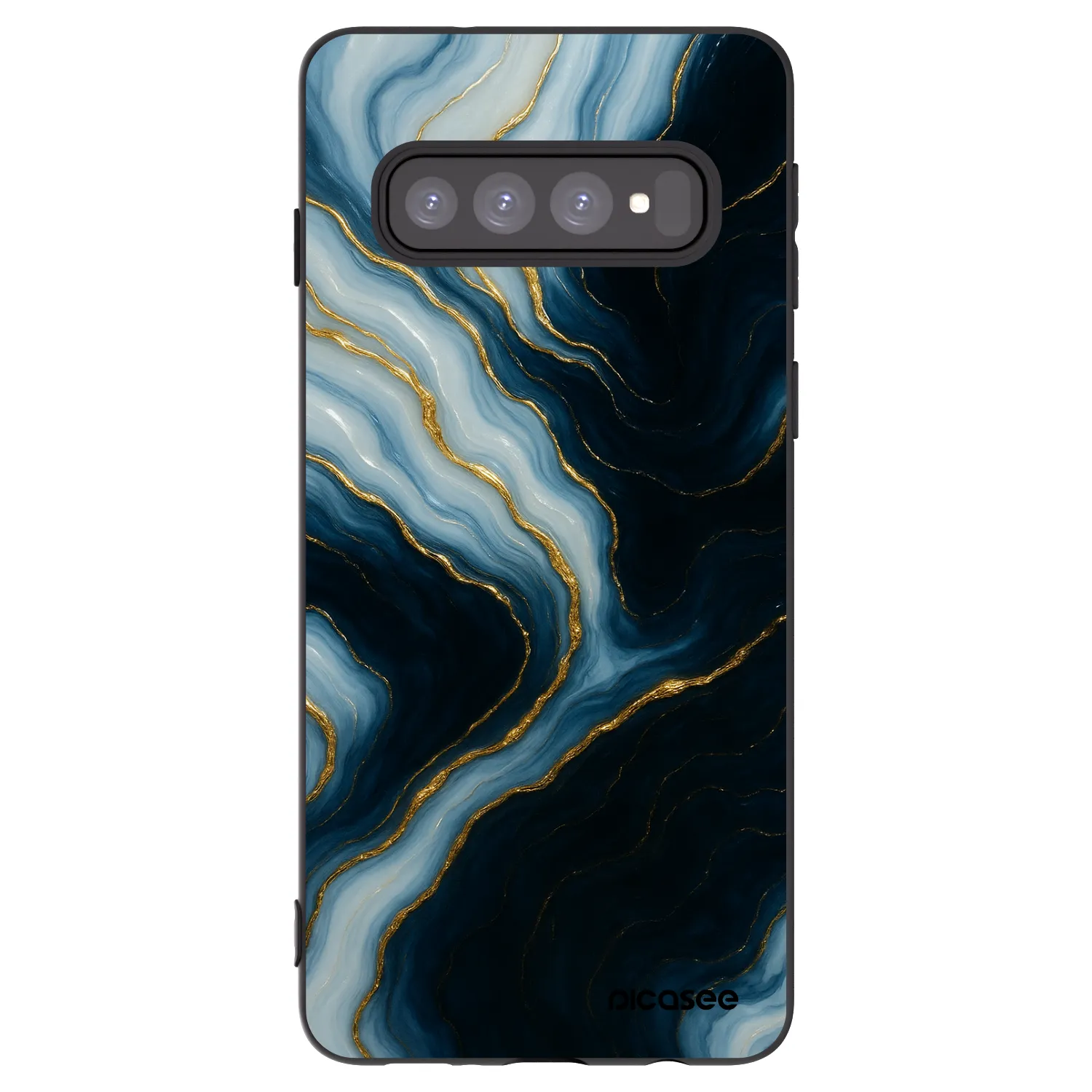 Picasee silikonový černý obal pro Samsung Galaxy S10 G973 - Luna