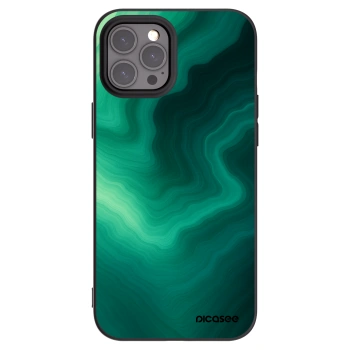 Picasee silikonový černý obal pro Apple iPhone 12 Pro Max - Malachite