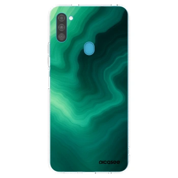 Picasee silikonový průhledný obal pro Samsung Galaxy M11 - Malachite