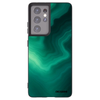 Picasee silikonový černý obal pro Samsung Galaxy S21 Ultra 5G G998B - Malachite