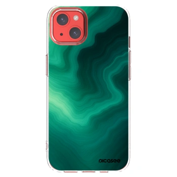 Picasee silikonový průhledný obal pro Apple iPhone 13 - Malachite