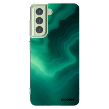 Picasee silikonový průhledný obal pro Samsung Galaxy S21 FE 5G - Malachite