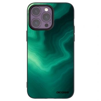 Picasee silikonový černý obal pro Apple iPhone 14 Pro Max - Malachite