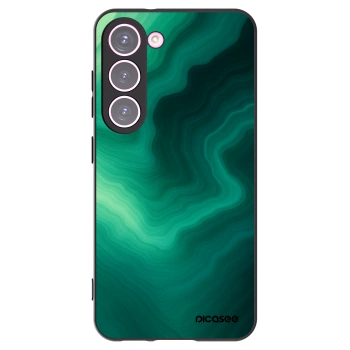 Picasee silikonový černý obal pro Samsung Galaxy S23 5G - Malachite