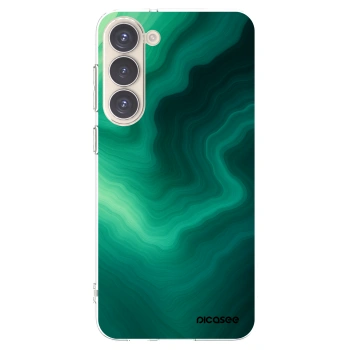 Picasee silikonový průhledný obal pro Samsung Galaxy S23+ 5G - Malachite