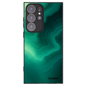 Picasee silikonový černý obal pro Samsung Galaxy S23 Ultra 5G - Malachite
