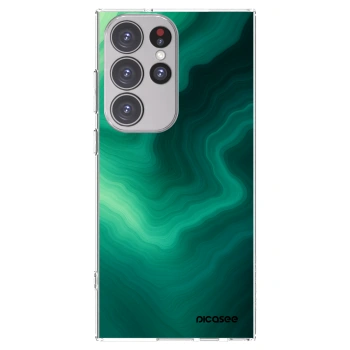 Picasee silikonový průhledný obal pro Samsung Galaxy S23 Ultra 5G - Malachite