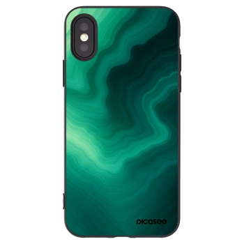 Picasee silikonový černý obal pro Apple iPhone X/XS - Malachite
