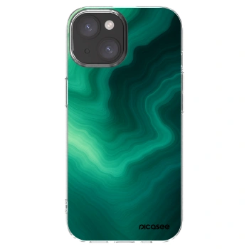 Picasee silikonový průhledný obal pro Apple iPhone 15 - Malachite
