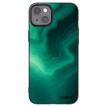 Picasee silikonový černý obal pro Apple iPhone 15 Plus - Malachite