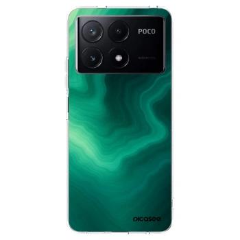 Picasee silikonový průhledný obal pro Xiaomi Poco X6 Pro - Malachite