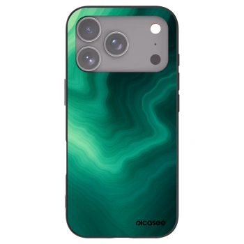 Picasee silikonový černý obal pro Apple iPhone 17 Pro - Malachite