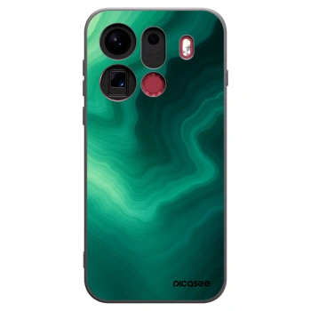 Picasee silikonový černý obal pro OPPO Find X9 Pro - Malachite