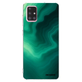 Picasee silikonový průhledný obal pro Samsung Galaxy A71 A715F - Malachite