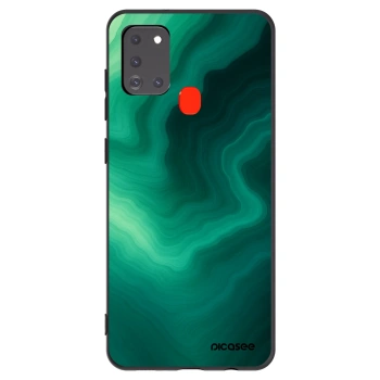 Picasee silikonový černý obal pro Samsung Galaxy A21s - Malachite