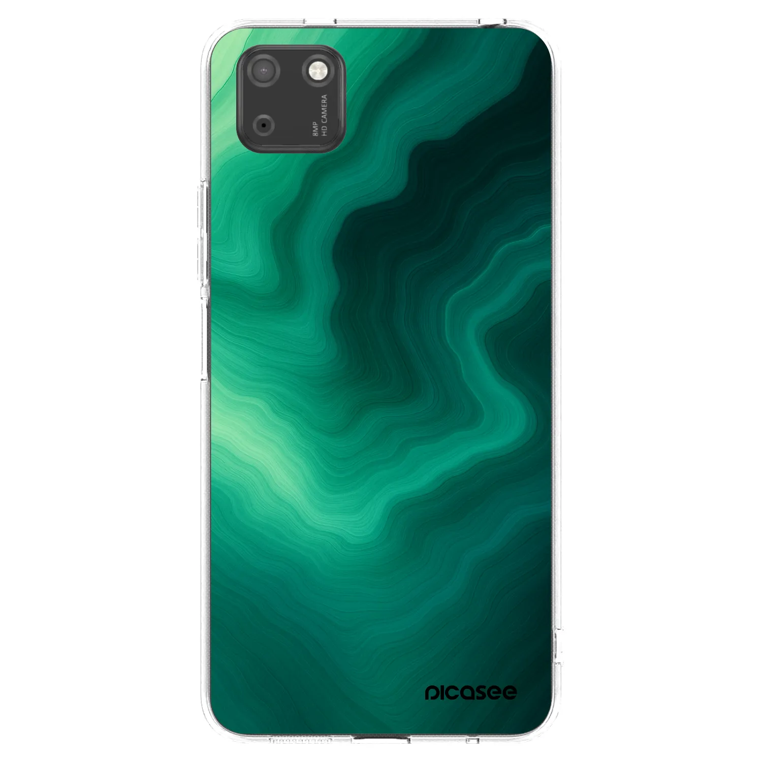 Picasee silikonový průhledný obal pro Huawei Y5P - Malachite