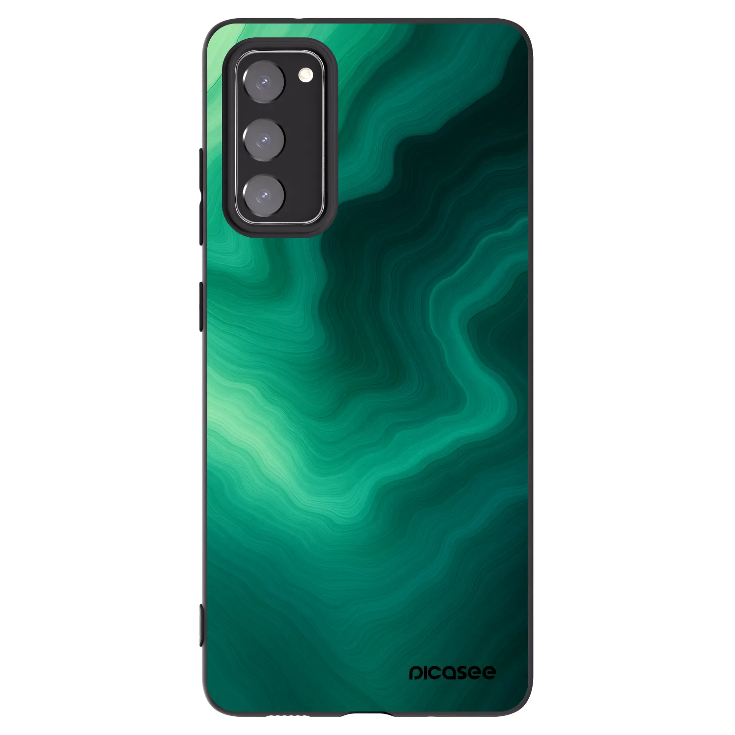 Picasee silikonový černý obal pro Samsung Galaxy S20 FE - Malachite