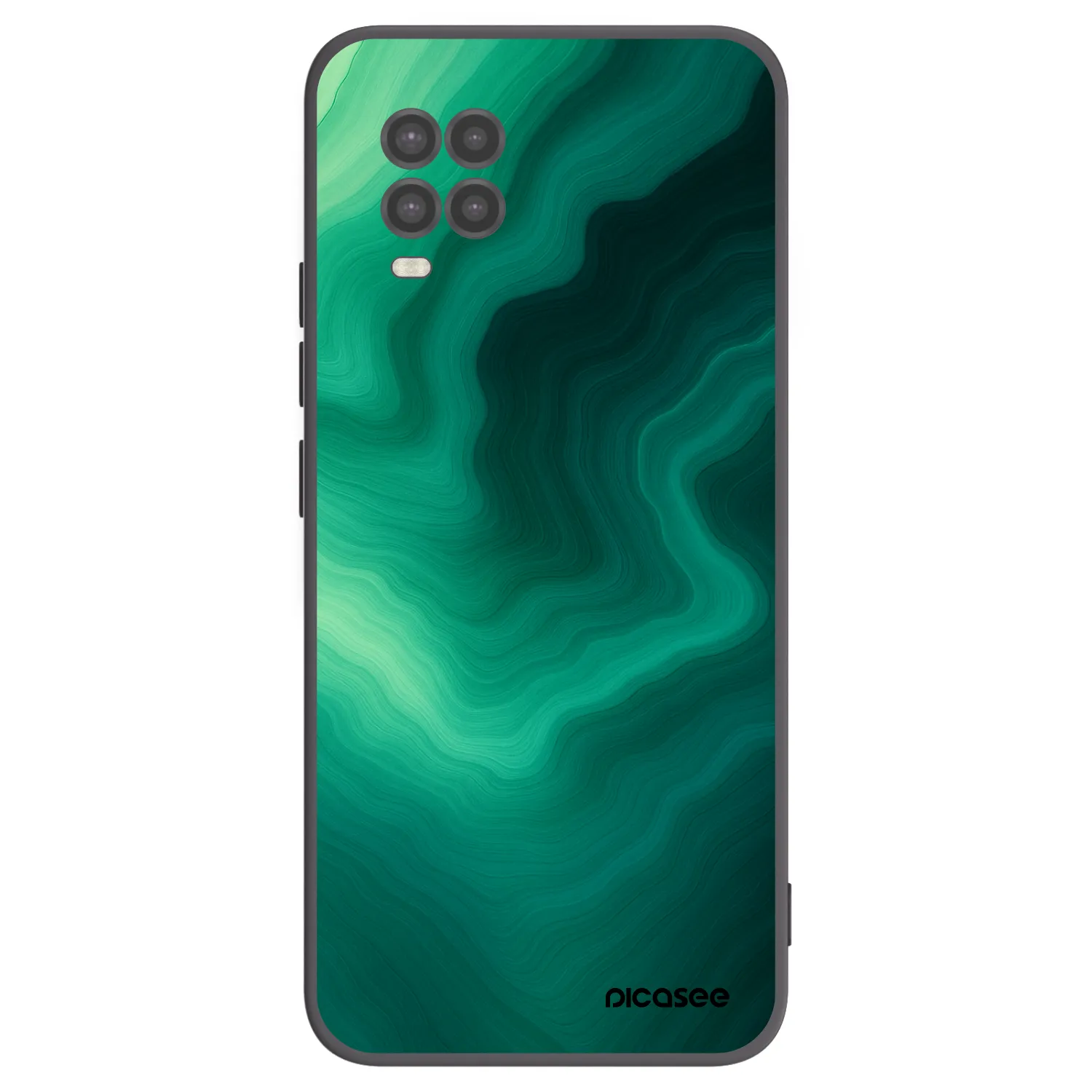 Picasee silikonový černý obal pro Xiaomi Mi 10 Lite - Malachite