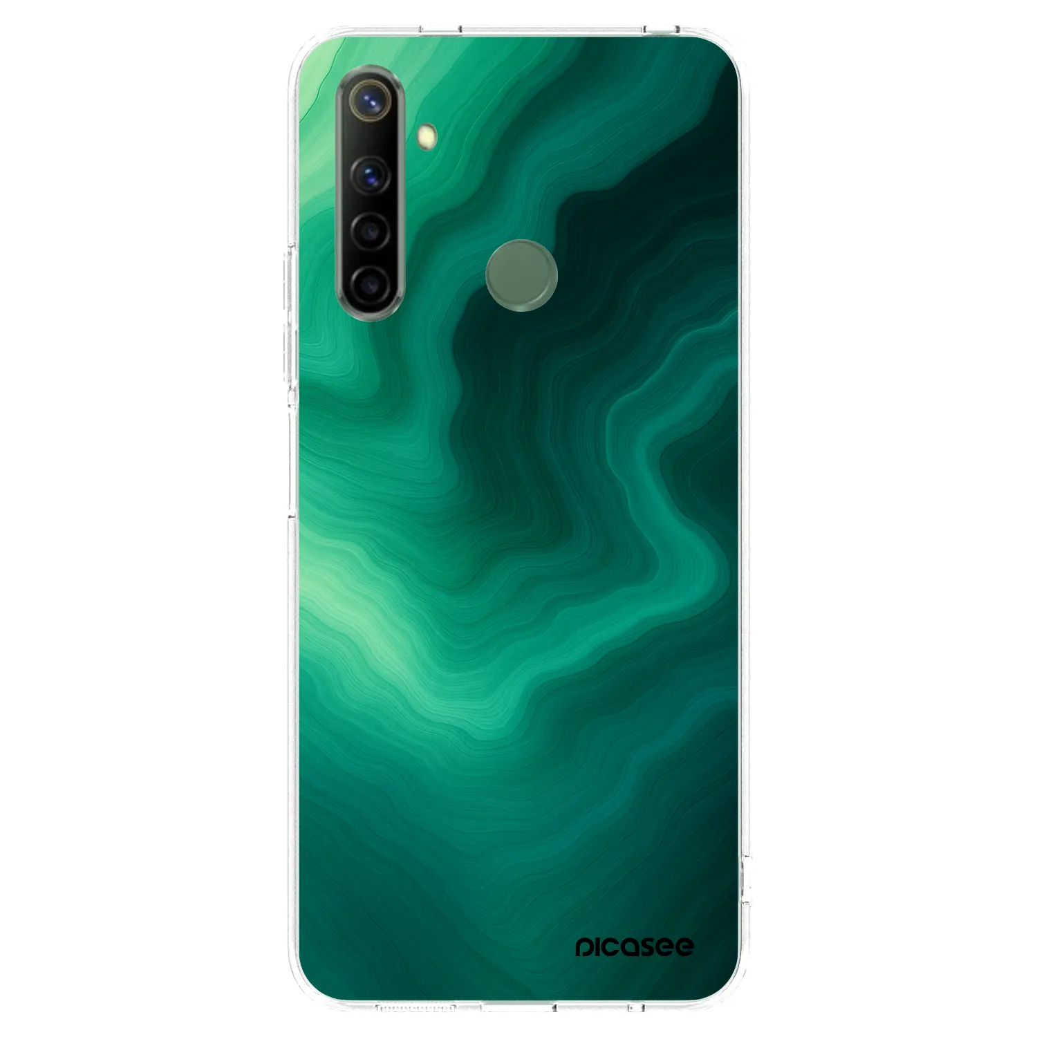 Picasee silikonový průhledný obal pro Realme 6i - Malachite