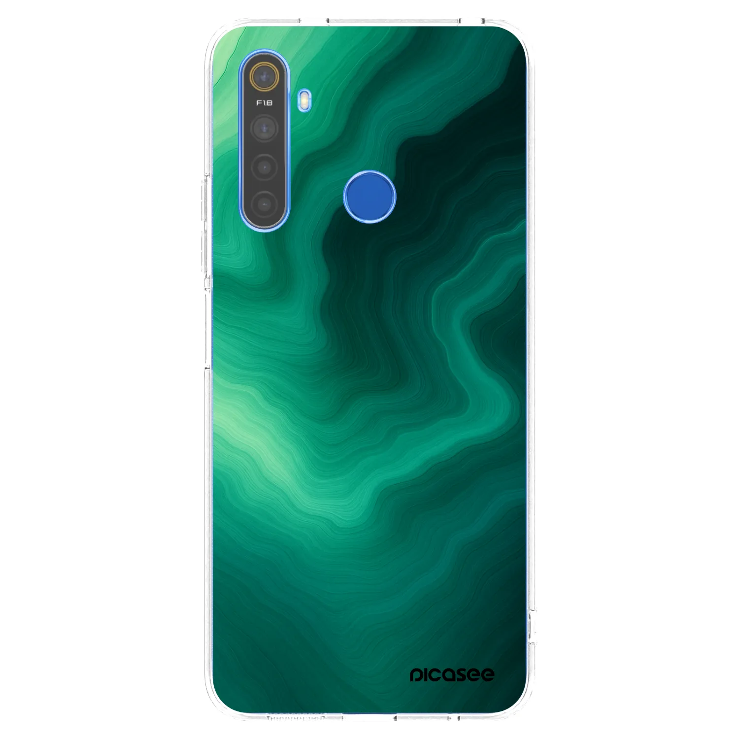 Picasee silikonový průhledný obal pro Realme 5 - Malachite