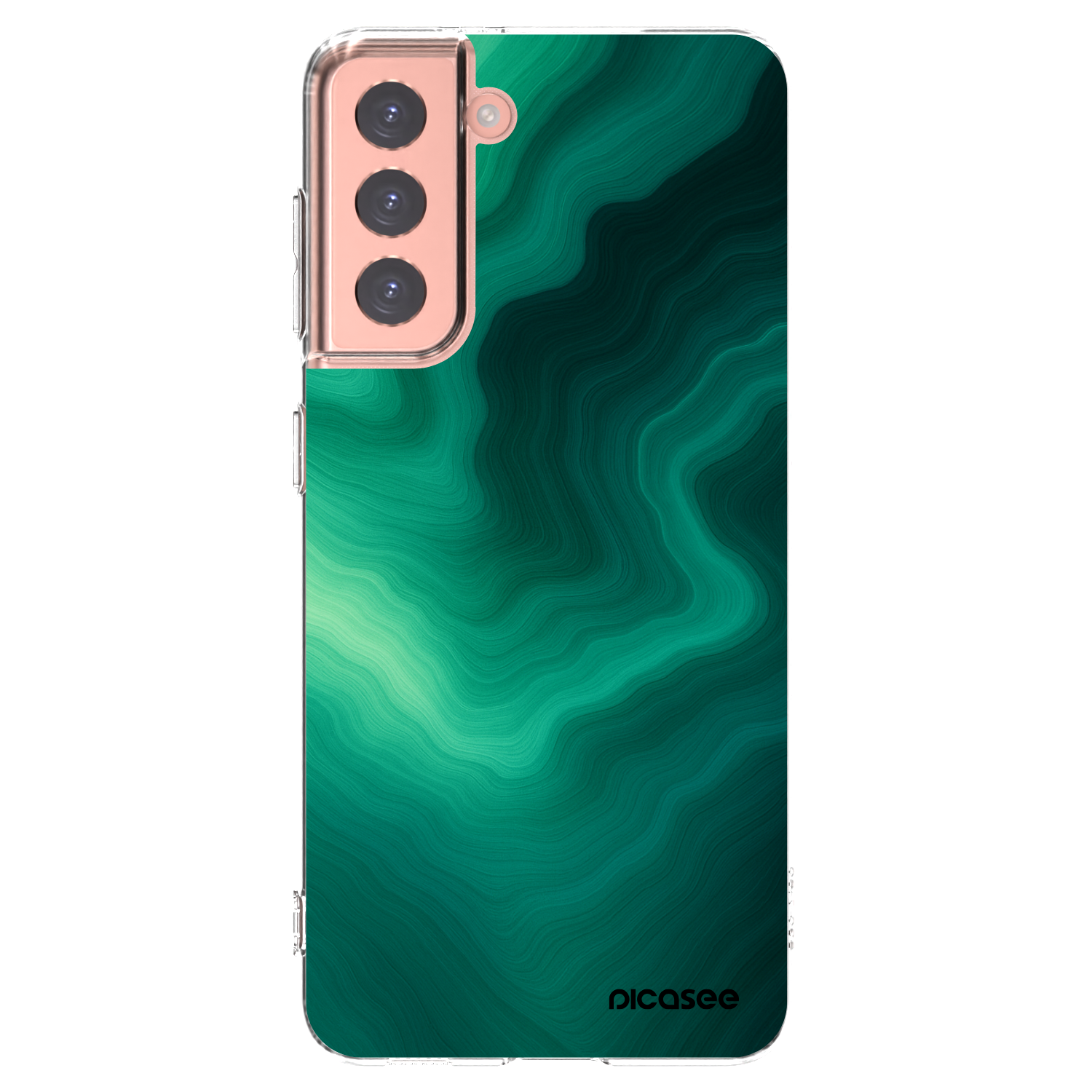 Picasee silikonový průhledný obal pro Samsung Galaxy S21 5G G991B - Malachite