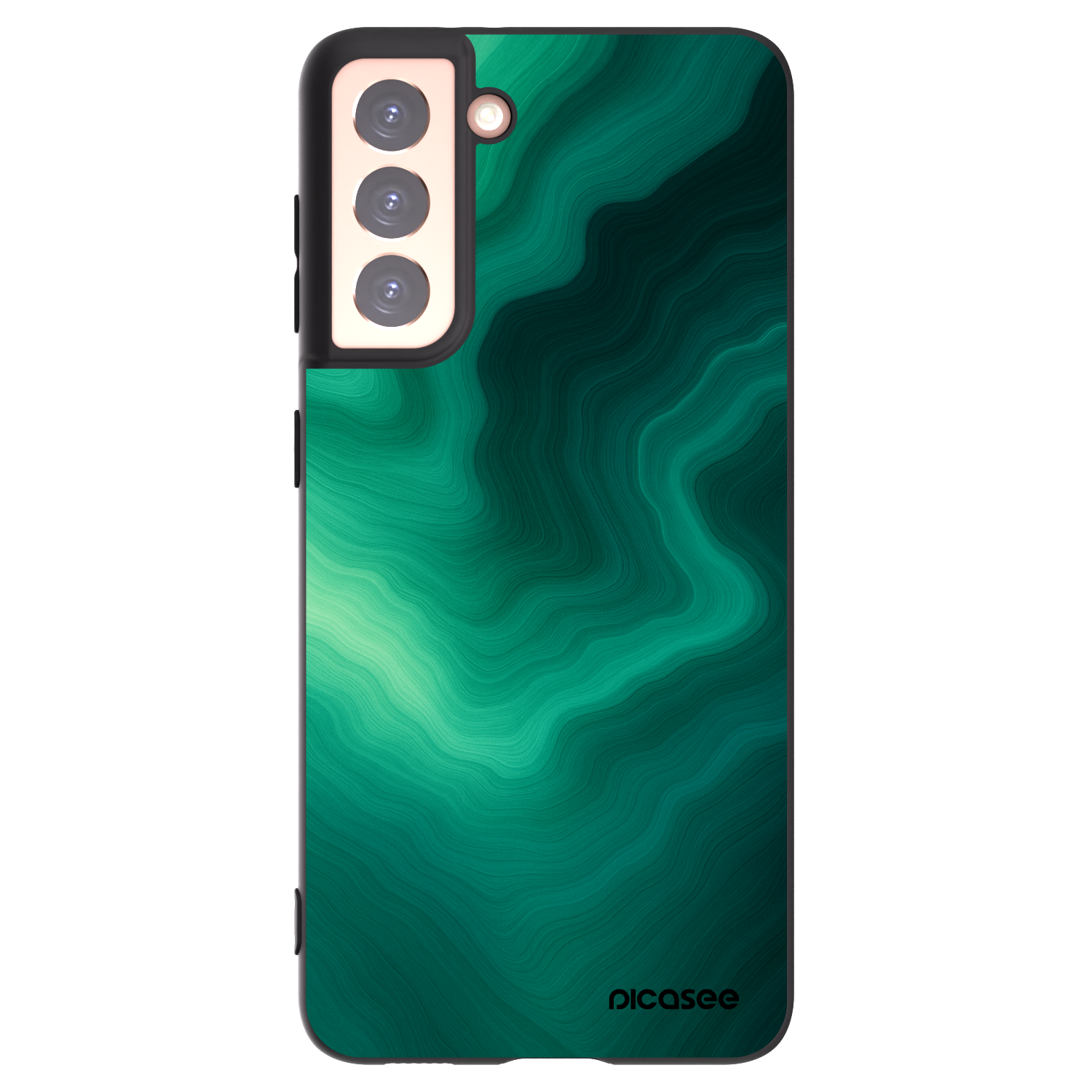 Picasee silikonový černý obal pro Samsung Galaxy S21 5G G991B - Malachite