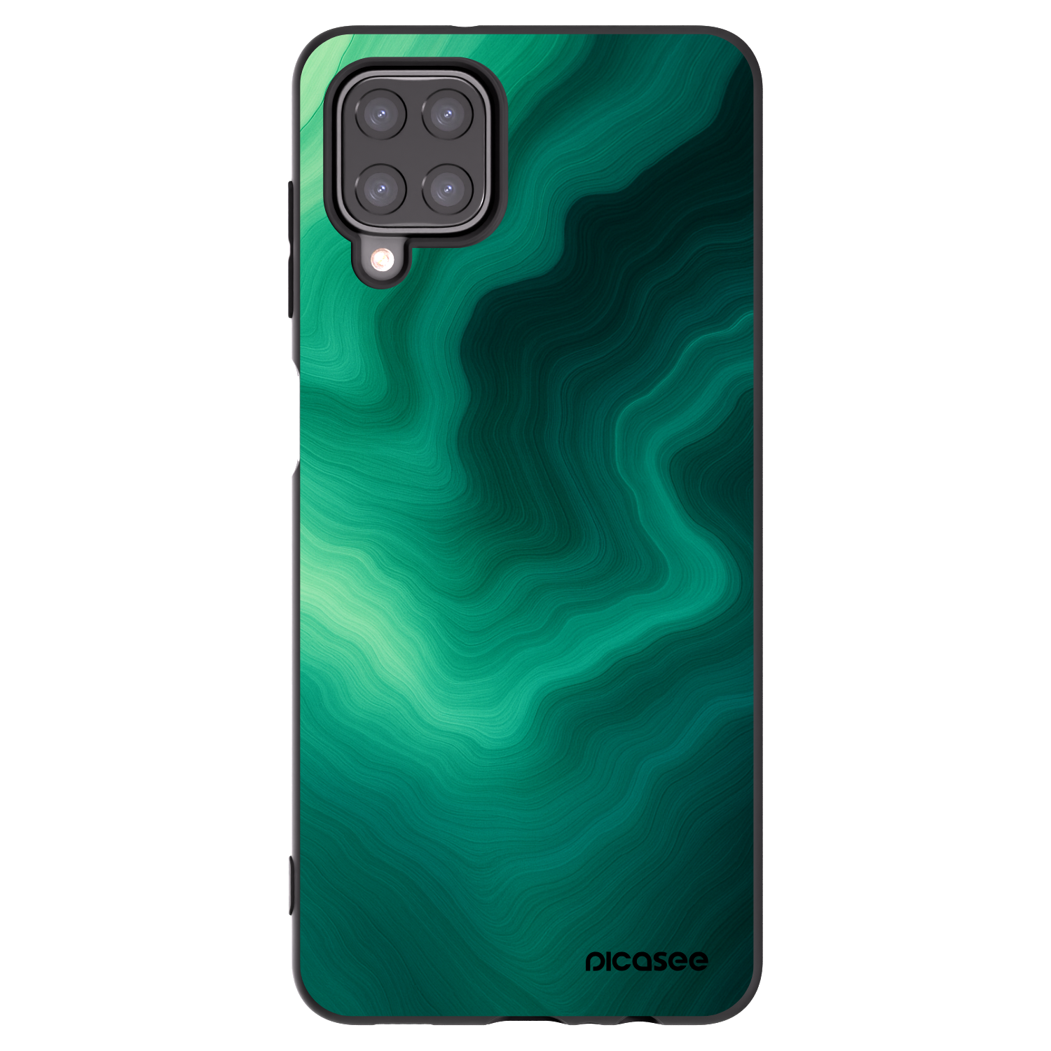 Picasee silikonový černý obal pro Samsung Galaxy A12 A125F - Malachite