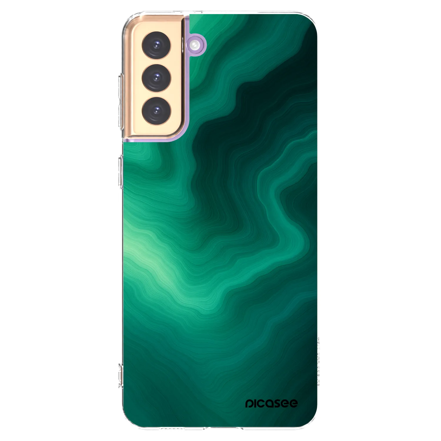 Picasee silikonový průhledný obal pro Samsung Galaxy S21+ 5G G996F - Malachite