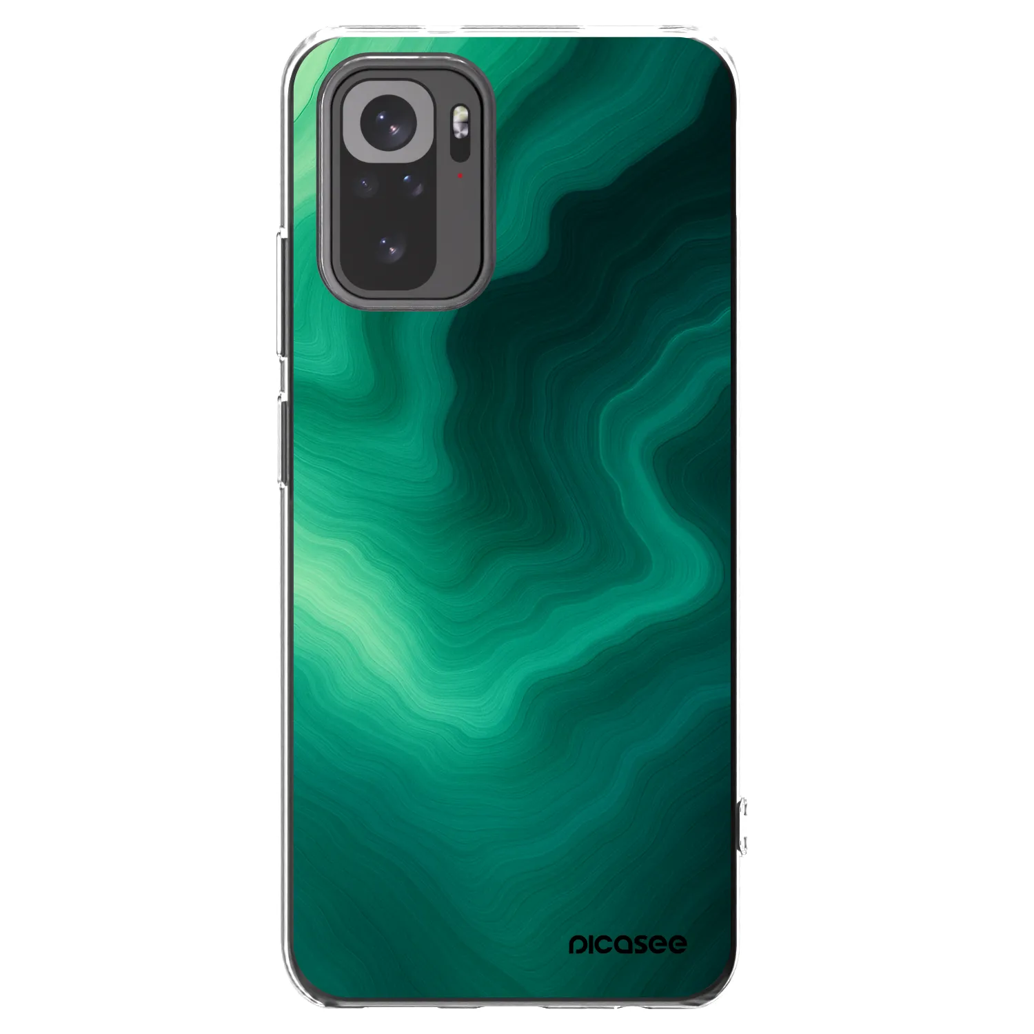 Picasee silikonový průhledný obal pro Xiaomi Redmi Note 10 - Malachite