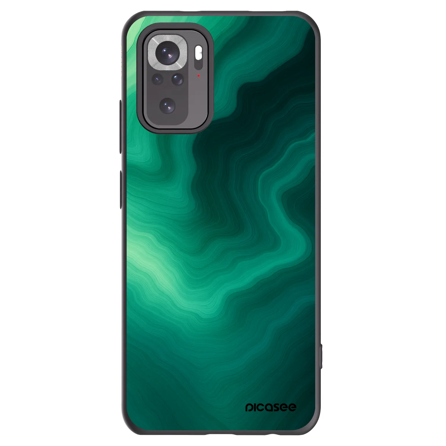 Picasee silikonový černý obal pro Xiaomi Redmi Note 10 - Malachite